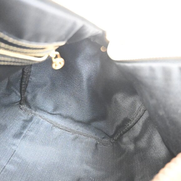 FENDI Logo Pequin Travel Hand Bag PVC Leather Black GHW Made in Italy 65KB280 - Picture 11 of 15